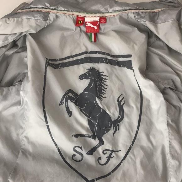 Ferrari Puma women's limited edition silver jacket Sz  large - Picture 12 of 16